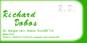 richard dobos business card